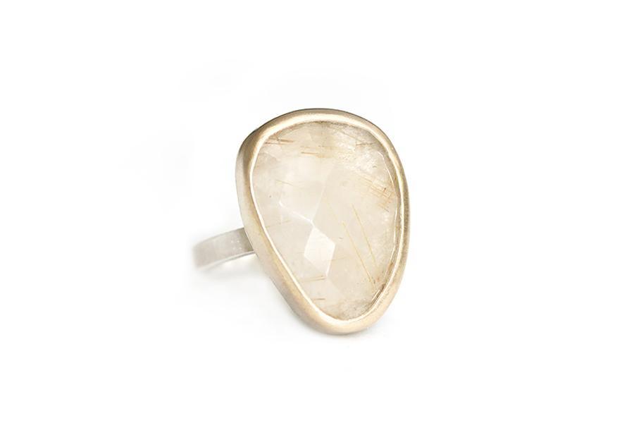 Rutilated Quartz Ring Andrea Bonelli Jewelry 