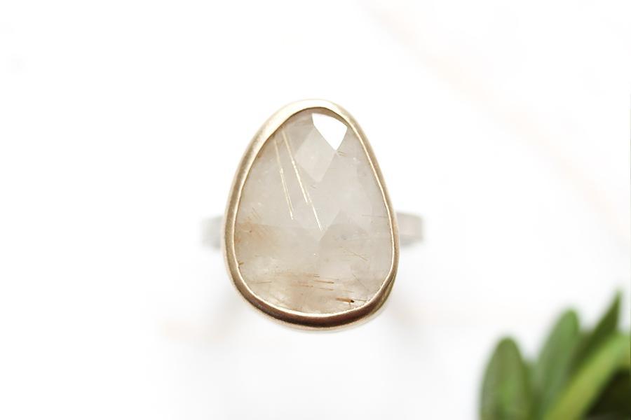 Rutilated Quartz Ring Andrea Bonelli Jewelry 