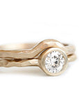 Rustic Carved GIA Diamond Ring Andrea Bonelli 