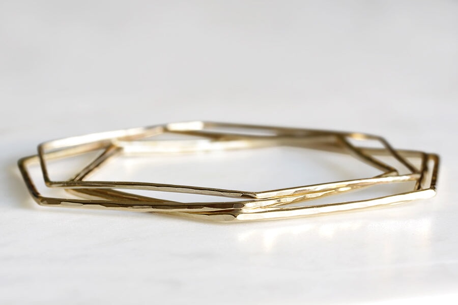 Hexagon Glint Bracelet Andrea Bonelli Jewelry 
