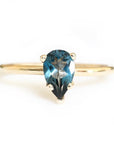 Isa London Blue Topaz Ring Andrea Bonelli Jewelry 14k Yellow Gold