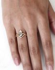 rose cut diamond crown ring Andrea Bonelli Jewelry 