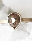pear rose cut diamond ring Andrea Bonelli Jewelry 