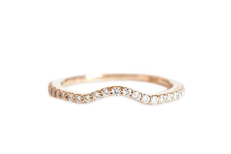 Iona Diamond Band Andrea Bonelli 14k Rose Gold