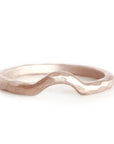 Curved Rustic Band Andrea Bonelli Jewelry 14k Rose Gold