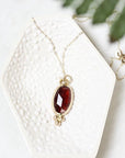 Rose Cut Garnet Necklace Andrea Bonelli Jewelry 