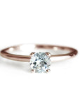 Lauren Aquamarine Ring Andrea Bonelli 14k Rose Gold