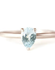 Tristan Pear Aquamarine Ring Andrea Bonelli 14k Rose Gold