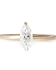 Cleo Marquise GIA Diamond Ring Andrea Bonelli Jewelry 14k Rose Gold
