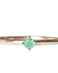 Petit Lola Emerald Ring Andrea Bonelli Jewelry 14k Rose Gold