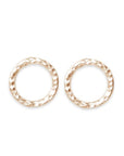 Lacuna Circle Studs Andrea Bonelli Jewelry 14k Rose Gold