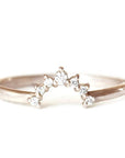 Stella Halo Diamond Ring Andrea Bonelli 14k Rose Gold