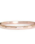 Hammer Facet Ring Andrea Bonelli Jewelry 14k Rose Gold