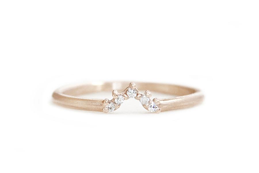 Serena Halo Moissanite Ring Andrea Bonelli 14k Rose Gold