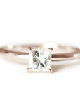 Suri Moissanite Ring 6mm Andrea Bonelli 14k Rose Gold