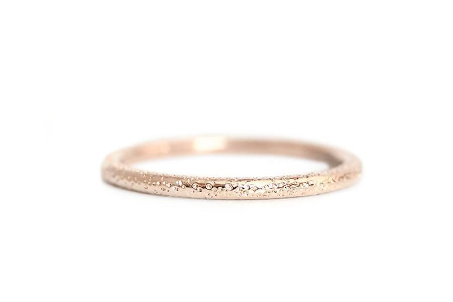Stardust Ring Andrea Bonelli Jewelry 14k Rose Gold