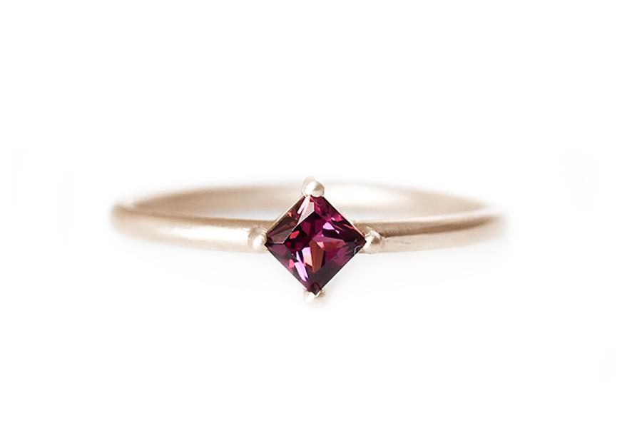 Tavi Garnet Ring Andrea Bonelli 14k Rose Gold