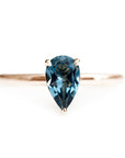 Tristan Pear Topaz Ring Andrea Bonelli 14k Rose Gold