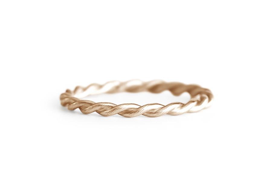 Twist Ring Andrea Bonelli Jewelry 14k Rose Gold