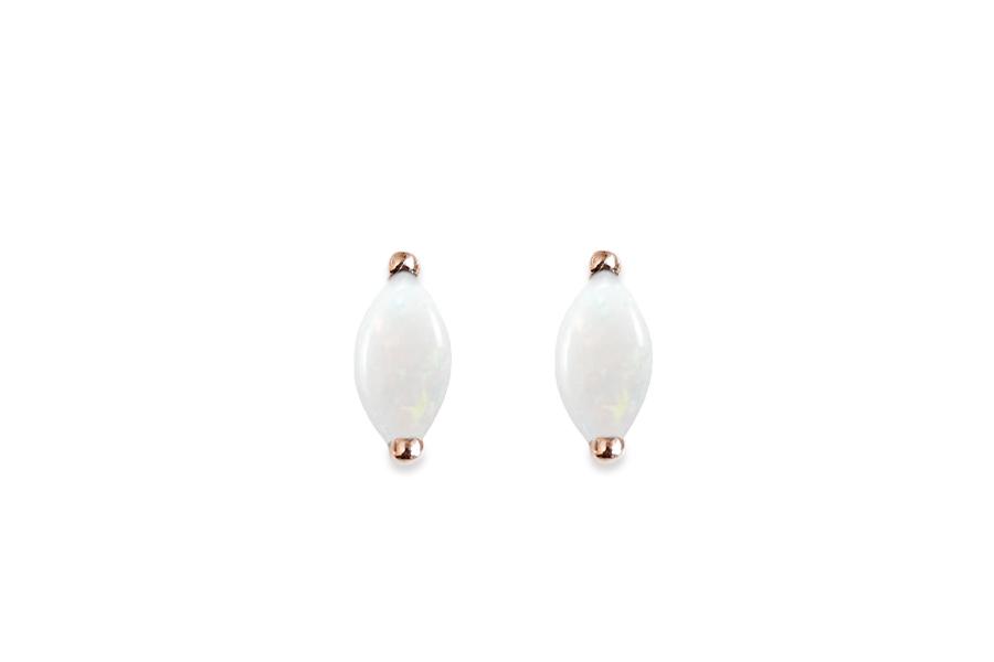 Opal Marquise Studs Andrea Bonelli Jewelry 14k Rose Gold