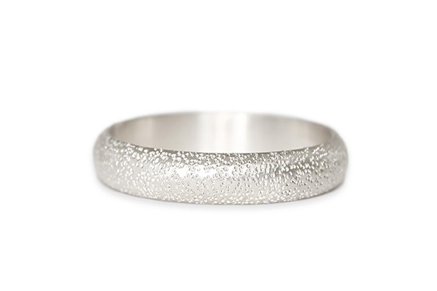 Stardust Band 5mm Andrea Bonelli Jewelry 14k White Gold