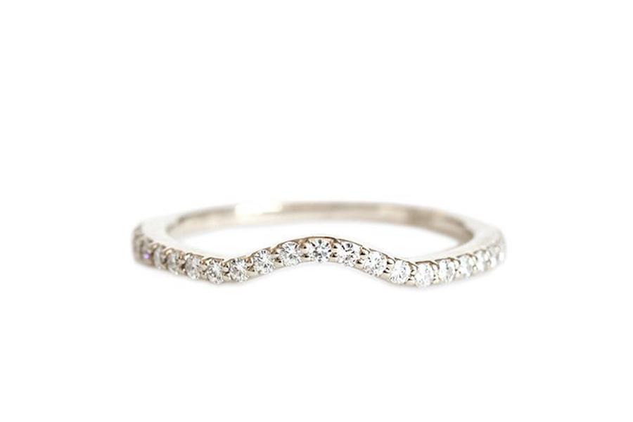 Iona Diamond Band Andrea Bonelli 14k White Gold