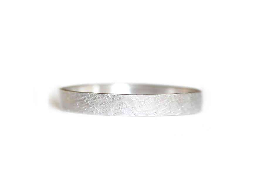 Silver Rustic Gravel Band Andrea Bonelli Jewelry Sterling Silver