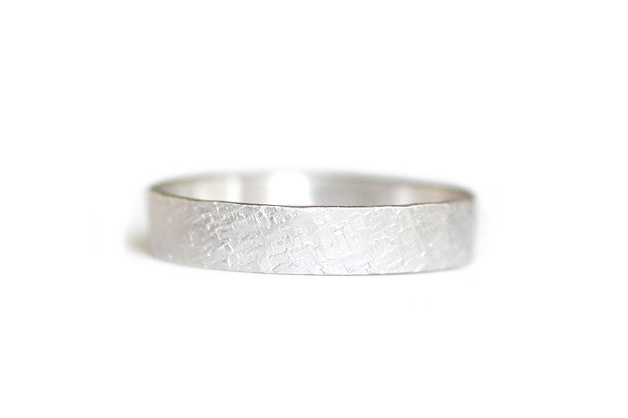 Silver Rustic Gravel Band Andrea Bonelli Jewelry Sterling Silver