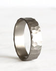 Rustic Carved Band 6mm Andrea Bonelli Jewelry 