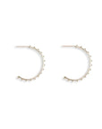 Beaded Hoops Small Andrea Bonelli Jewelry 14k White Gold