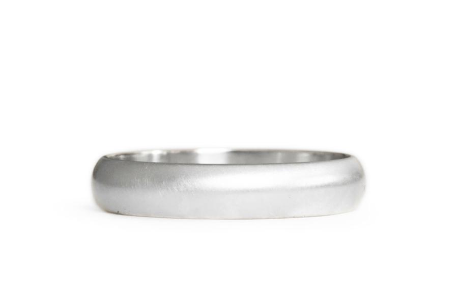 Half Round Band 4mm Andrea Bonelli Jewelry 14k White Gold