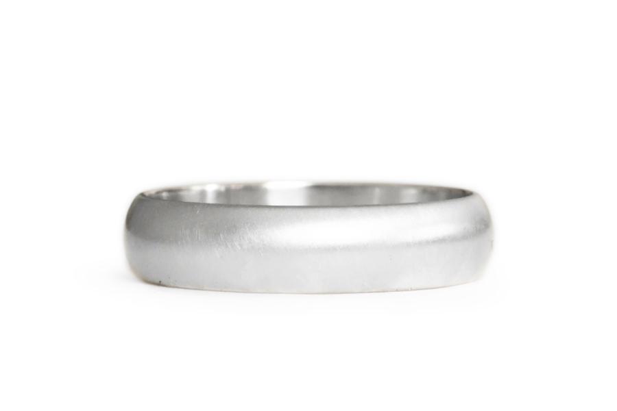 Half Round Band 5mm Andrea Bonelli Jewelry 14k White Gold