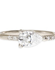 Lilia GIA Diamond Ring Andrea Bonelli 14k White Gold