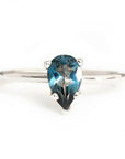 Isa London Blue Topaz Ring Andrea Bonelli Jewelry 14k White Gold
