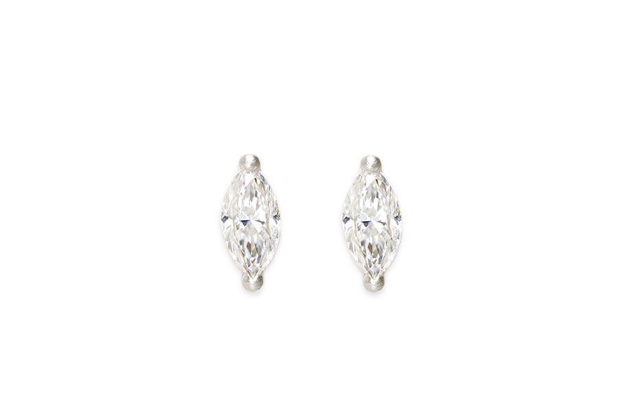 Silver Marquise Studs Andrea Bonelli Jewelry Sterling Silver