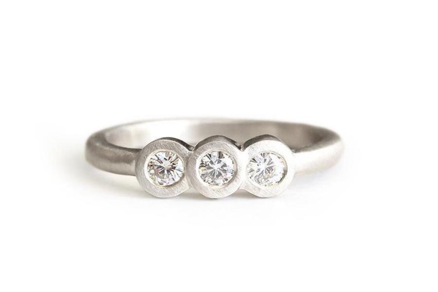 Tribus Diamond Ring Andrea Bonelli 14k White Gold