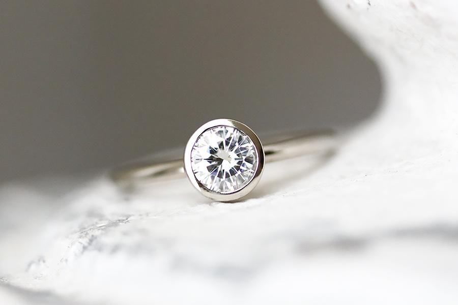 Zoe Moissanite Ring .50ct Andrea Bonelli Jewelry 