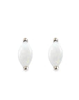 Opal Marquise Studs Andrea Bonelli Jewelry 14k White Gold