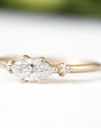 Trine Moissanite Ring Andrea Bonelli Jewelry 