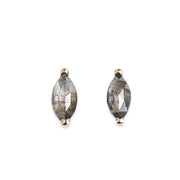 Salt + Pepper Diamond Marquise Studs Andrea Bonelli Jewelry 14k Yellow Gold