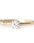 Duette Moissanite Ring Andrea Bonelli 14k Yellow Gold