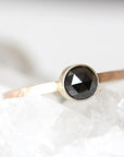 black rose cut diamond ring Andrea Bonelli Jewelry 