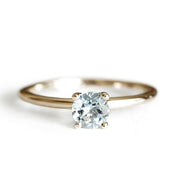 Lauren Aquamarine Ring Andrea Bonelli 14k Yellow Gold