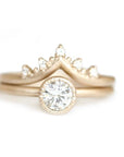 Crown Creste Moissanite Ring Andrea Bonelli 