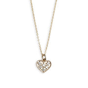 Petite Diamond Heart Charm Andrea Bonelli 14k Yellow Gold