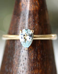 Tristan Pear Aquamarine Ring Andrea Bonelli 