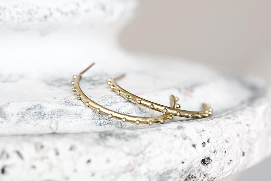 Beaded Hoops Large Andrea Bonelli Jewelry 