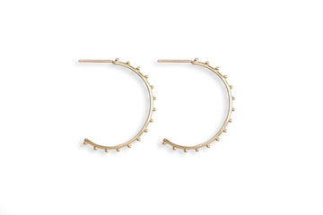 Beaded Hoops Andrea Bonelli Jewelry 14k Yellow Gold