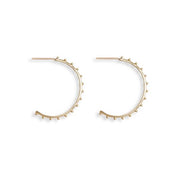 Beaded Hoops Large Andrea Bonelli Jewelry 14k Yellow Gold