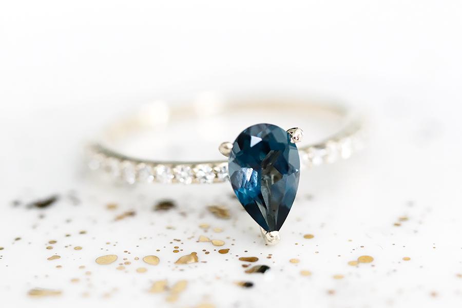 Annalise London Blue Topaz Ring Andrea Bonelli Jewelry 